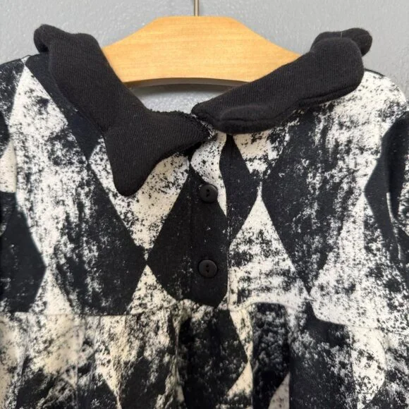 QUINN AND FOX diamond print long sleeve sweatshirt dress size 2/3 years - Picture 4 of 7